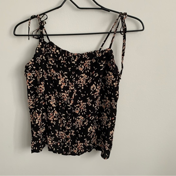 NWT ba&sh Veda Sleeveless Floral Print Top Black Graphic M - Picture 3 of 7